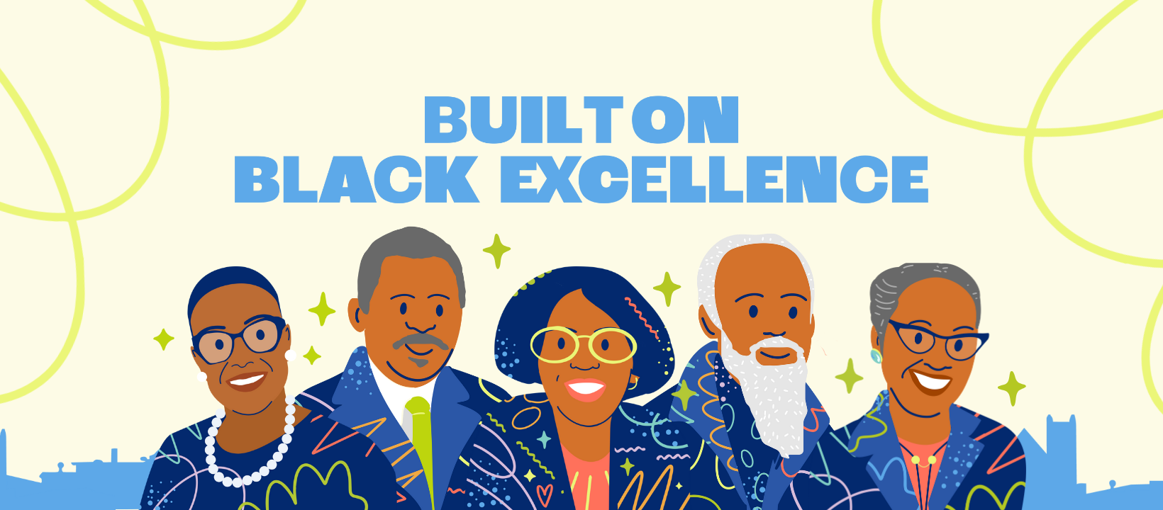 Built on Black History Banner image featuring five local leaders