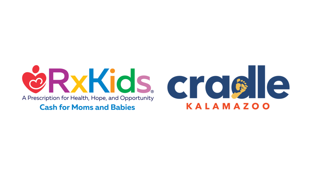Rx Kids and Cradle Kalamazoo logos on white background