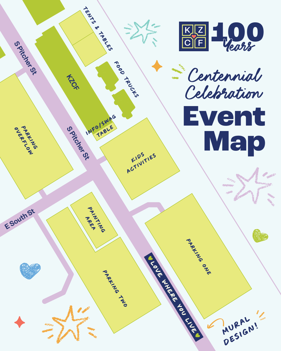 Centennial Celebration Event Map