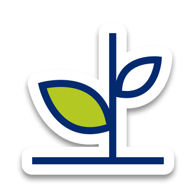 Sticker of cute plant icon